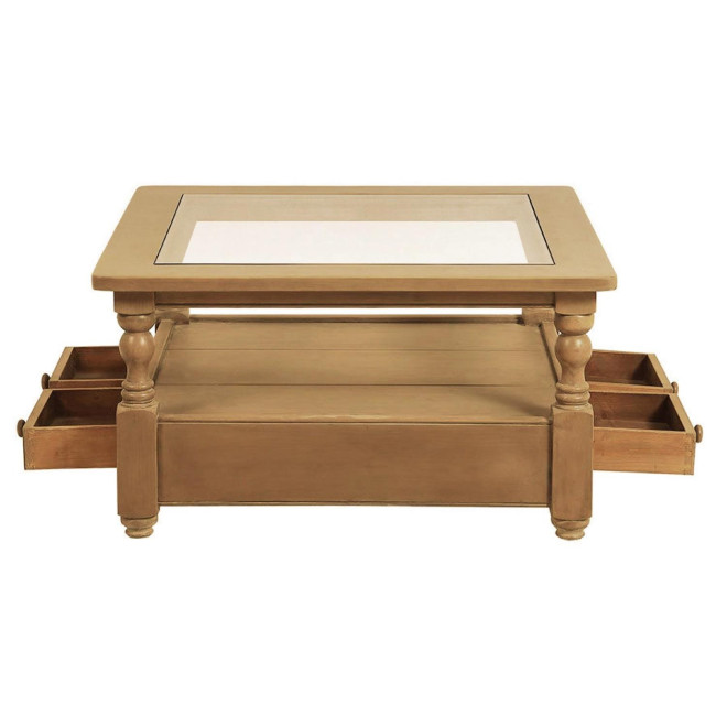 Niedriger Tisch Quadratisch Glasplatte