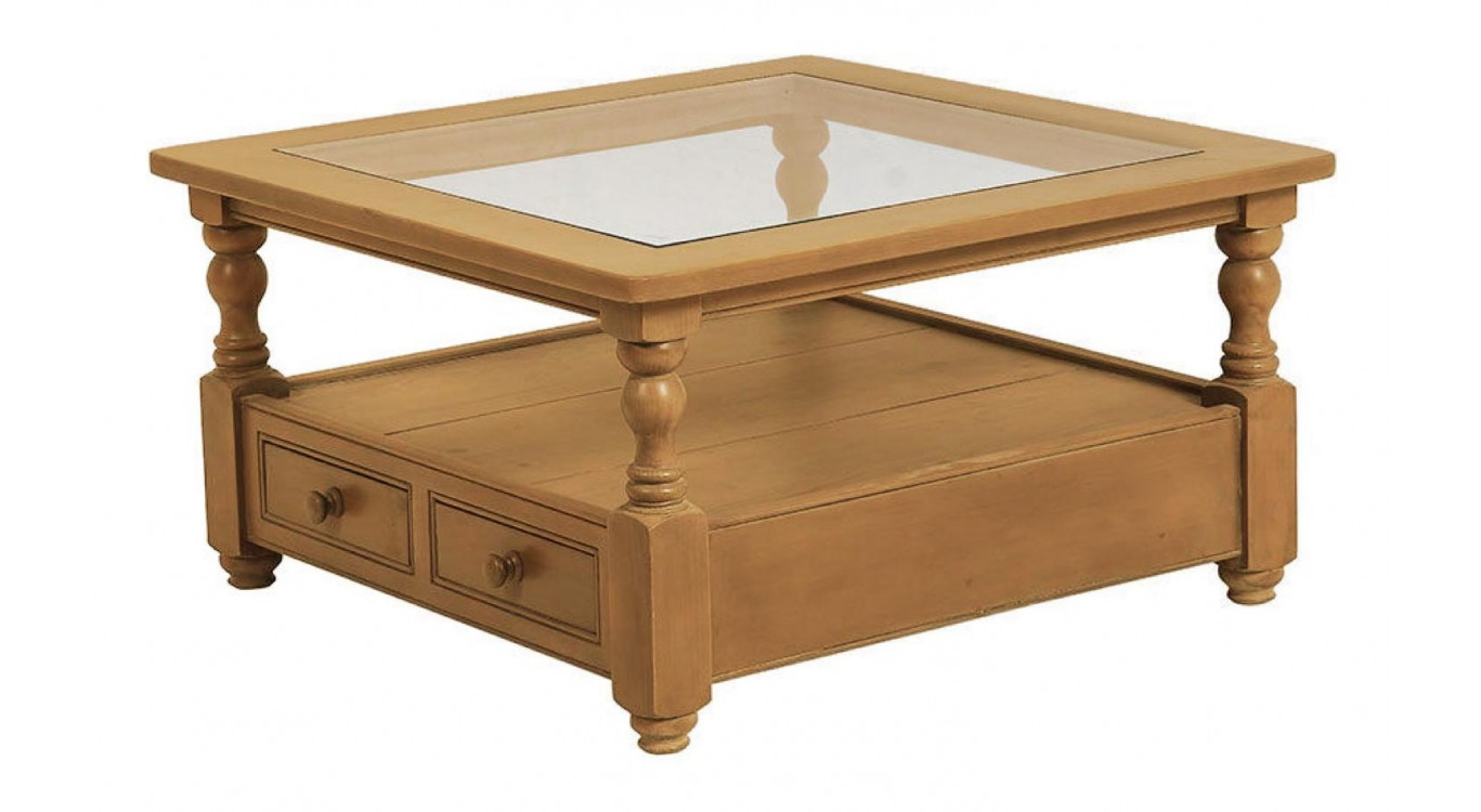 Niedriger Tisch Quadratisch Glasplatte