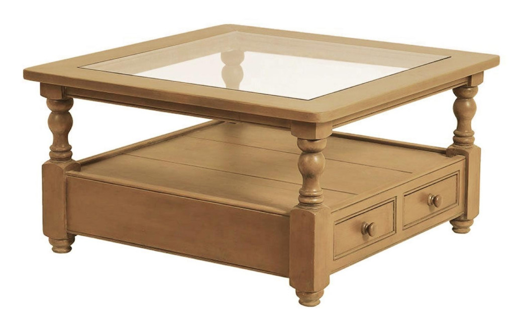 Niedriger Tisch Quadratisch Glasplatte