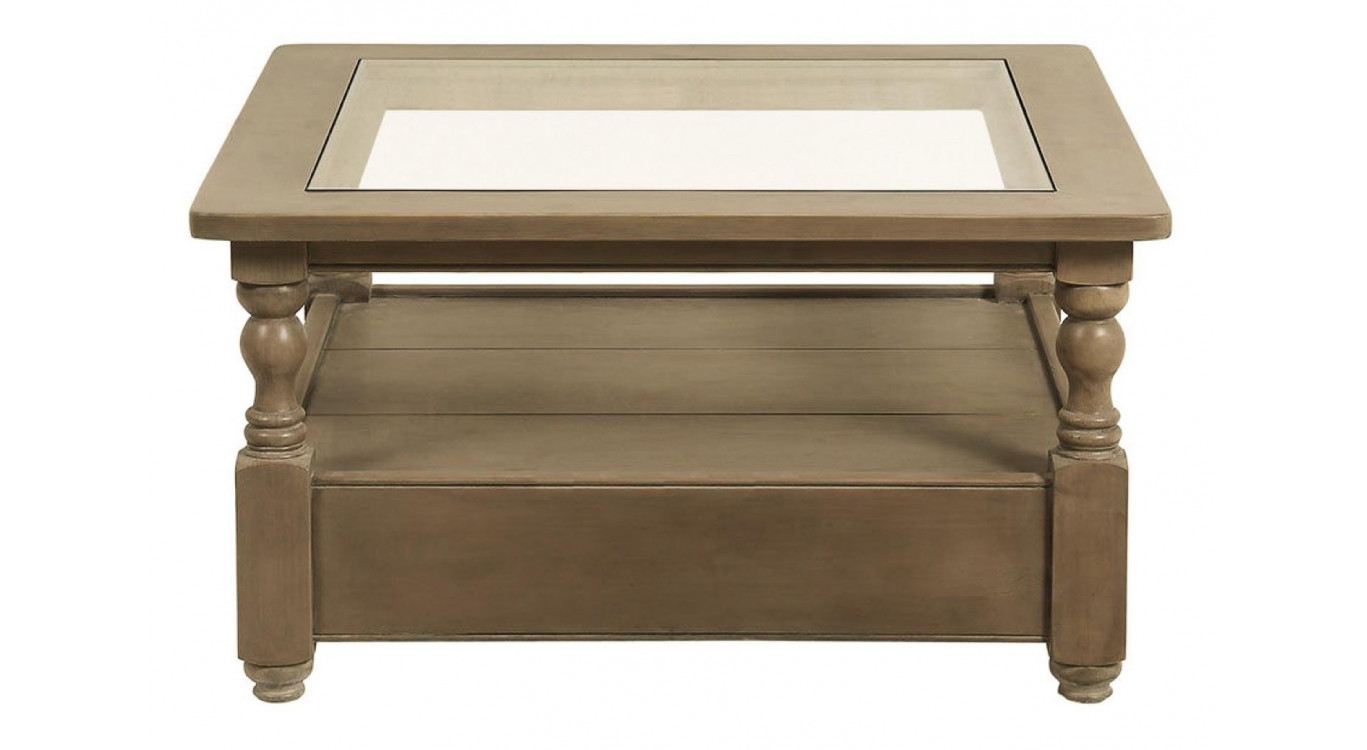 Niedriger Tisch Quadratisch Glasplatte