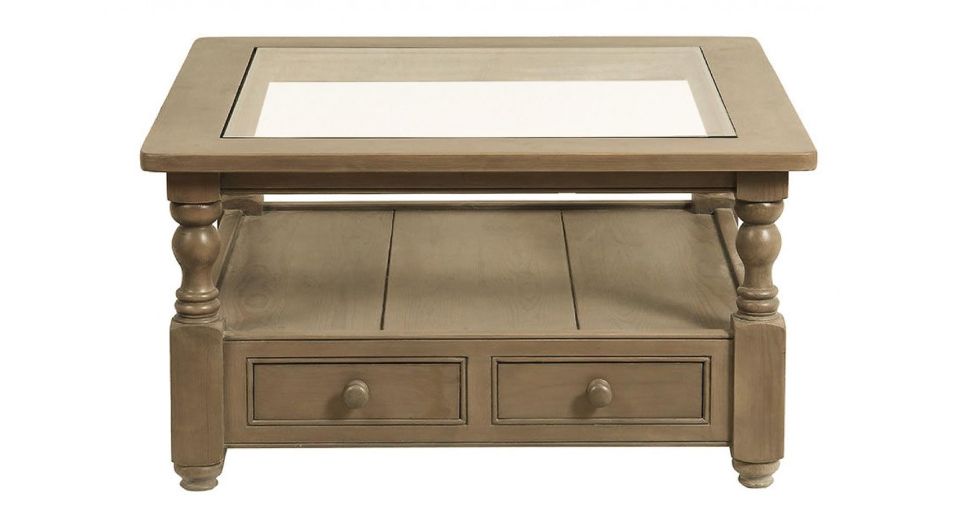 Niedriger Tisch Quadratisch Glasplatte
