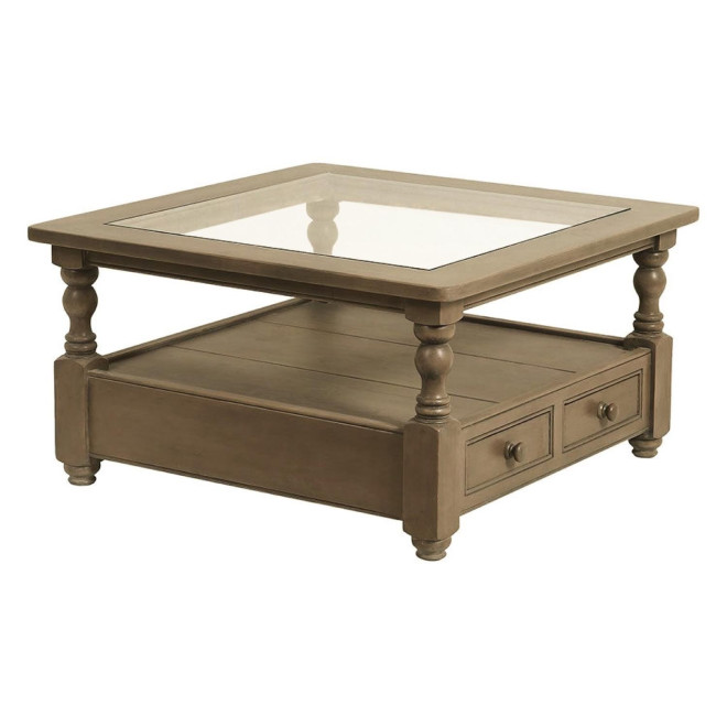 Niedriger Tisch Quadratisch Glasplatte