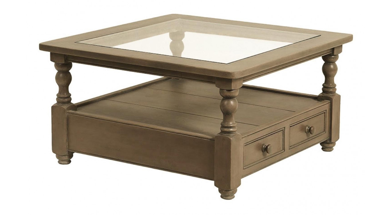 Niedriger Tisch Quadratisch Glasplatte