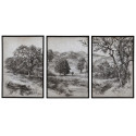 Triptych Toile De Jouy