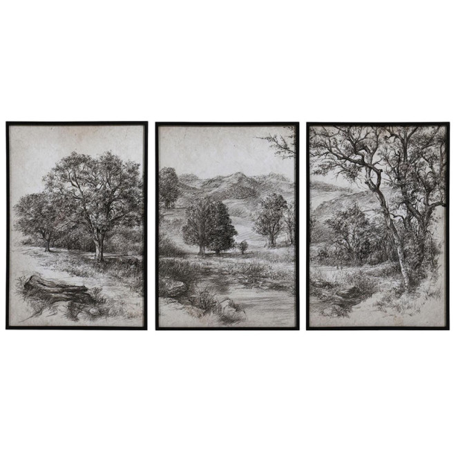 Triptyque Toile De Jouy