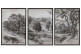 Triptyque toile de jouy
