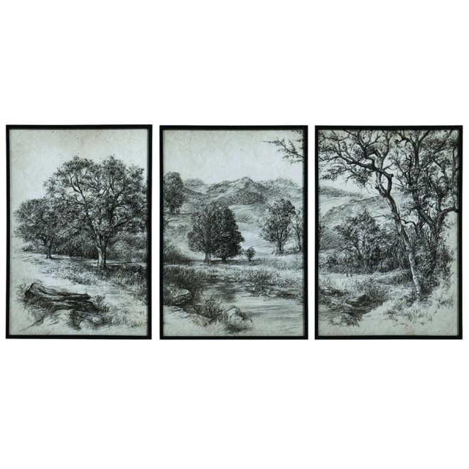 Triptyque Toile De Jouy