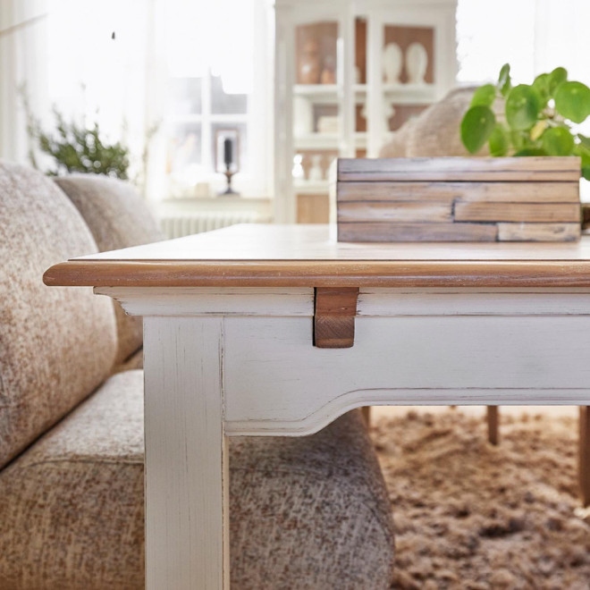 Mesa rectangular extensible para 14 personas