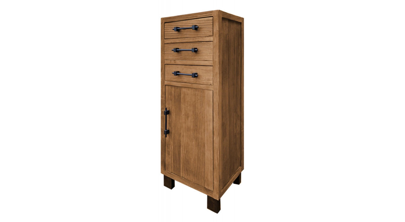 Meuble De Rangement 1 Porte 3 Tiroirs