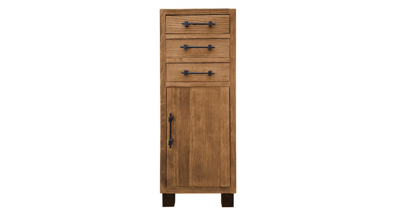 Meuble De Rangement 1 Porte 3 Tiroirs