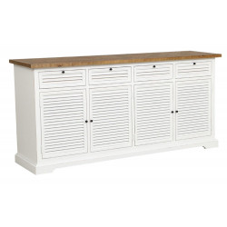 Bas De Buffet 4 Portes 4 Tiroirs Plateau Bois