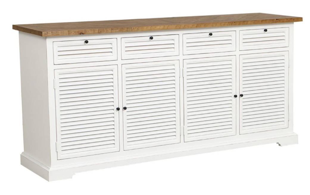 Sideboard 4 Türen 4 Schubladen Holzplatte