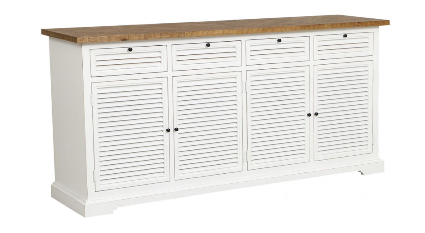 Sideboard 4 Türen 4 Schubladen Holzplatte