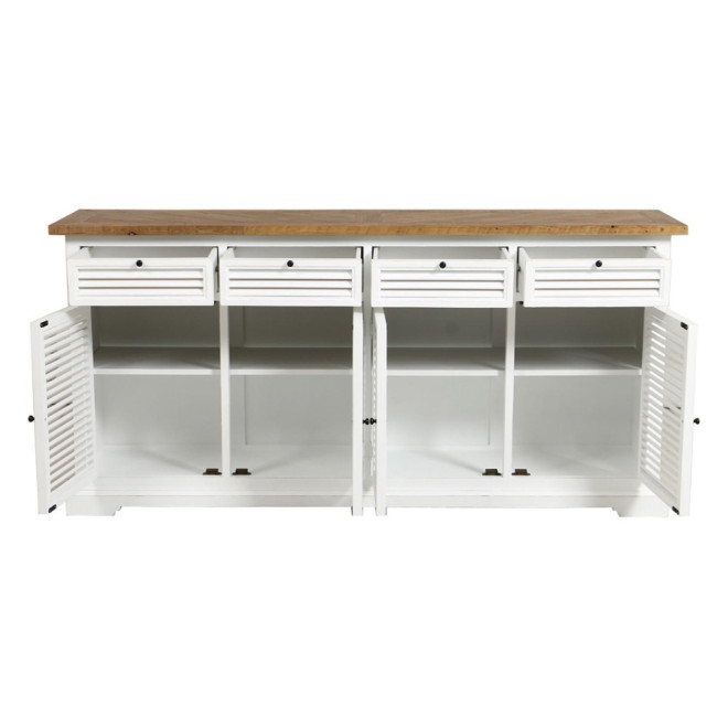 Sideboard 4 Türen 4 Schubladen Holzplatte