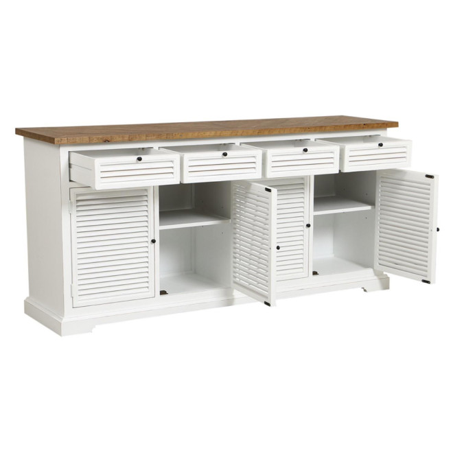 Sideboard 4 Türen 4 Schubladen Holzplatte