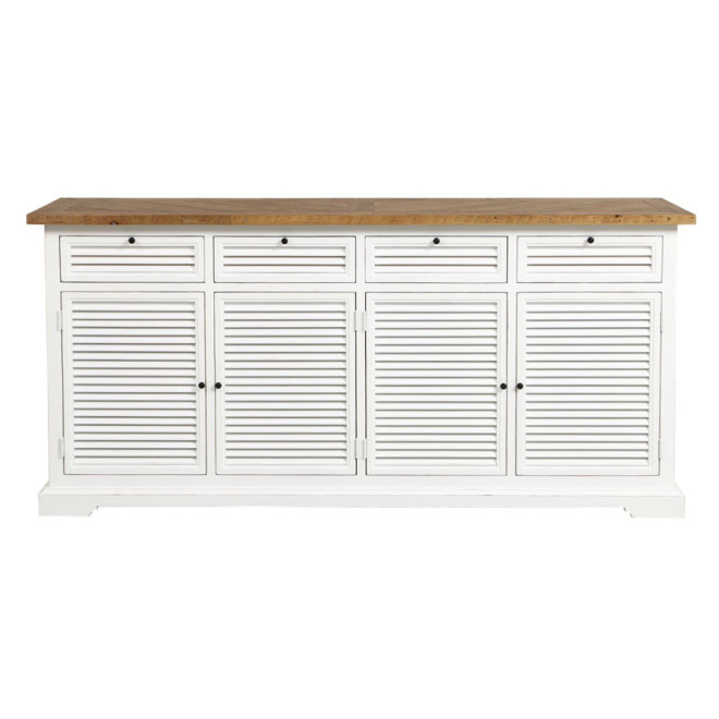 Sideboard 4 Türen 4 Schubladen Holzplatte