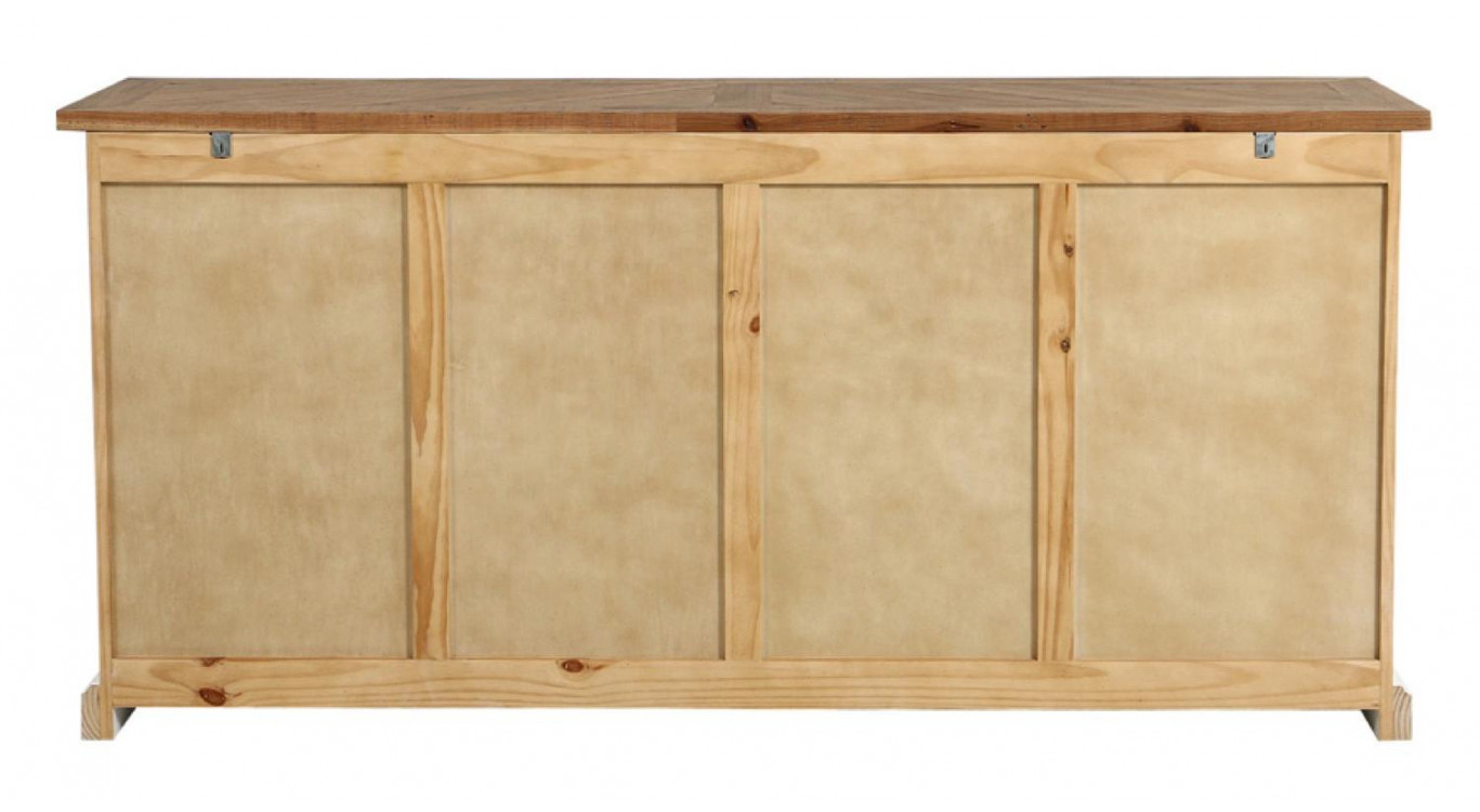 Sideboard 4 Türen 4 Schubladen Holzplatte