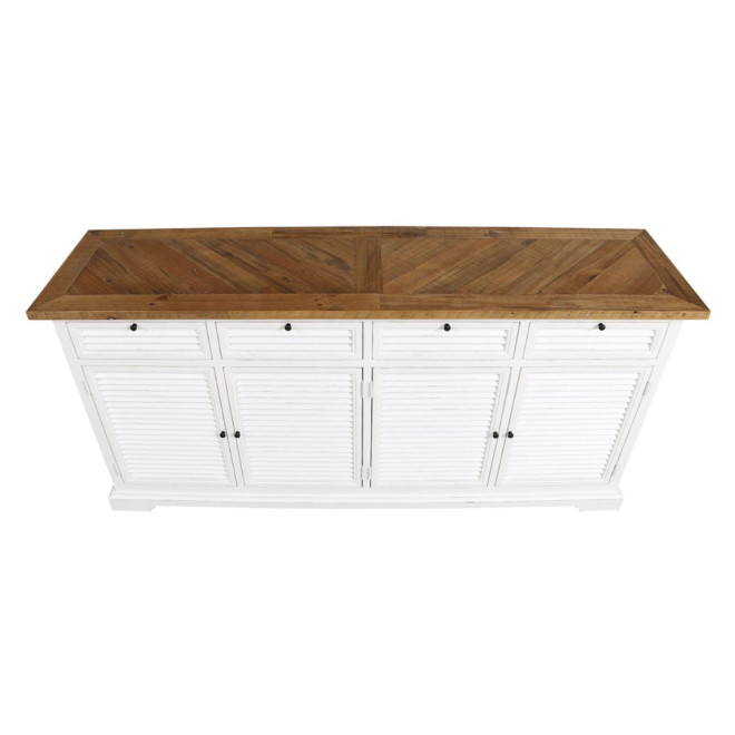 Sideboard 4 Türen 4 Schubladen Holzplatte