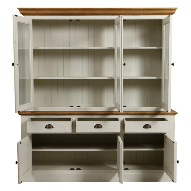 Sideboard Geschirrschrank 3 Glastüren