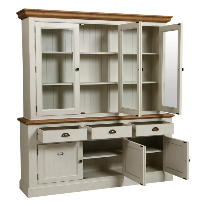 Sideboard Geschirrschrank 3 Glastüren