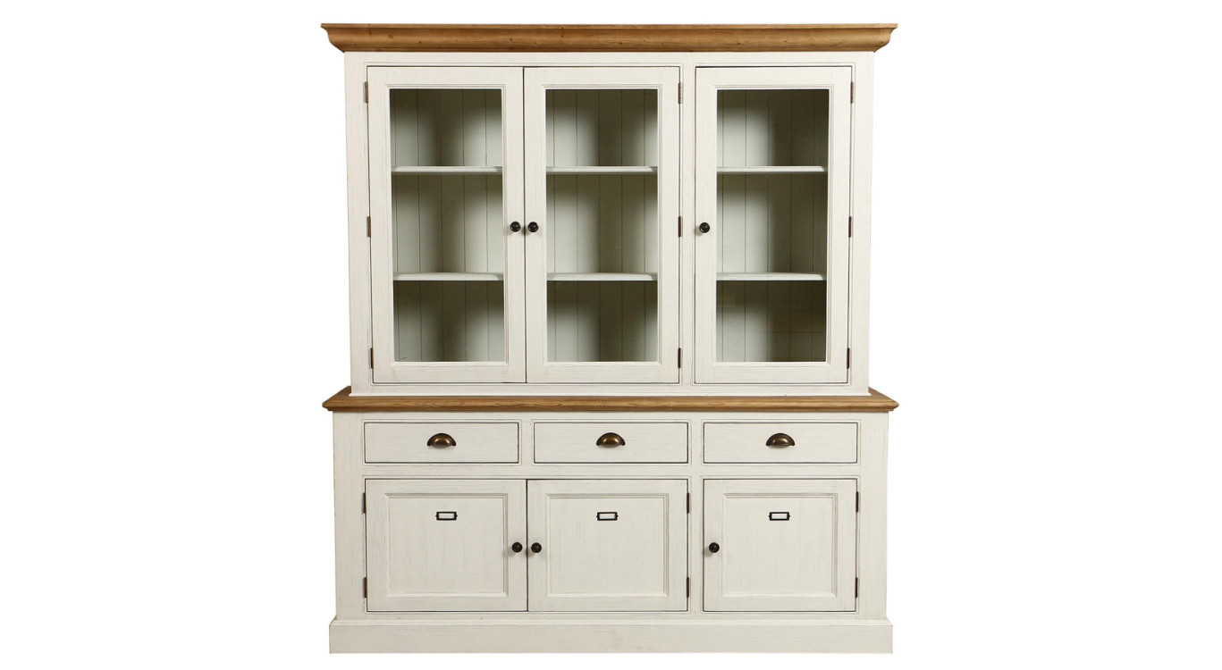 Cómoda de cristal de 3 puertas