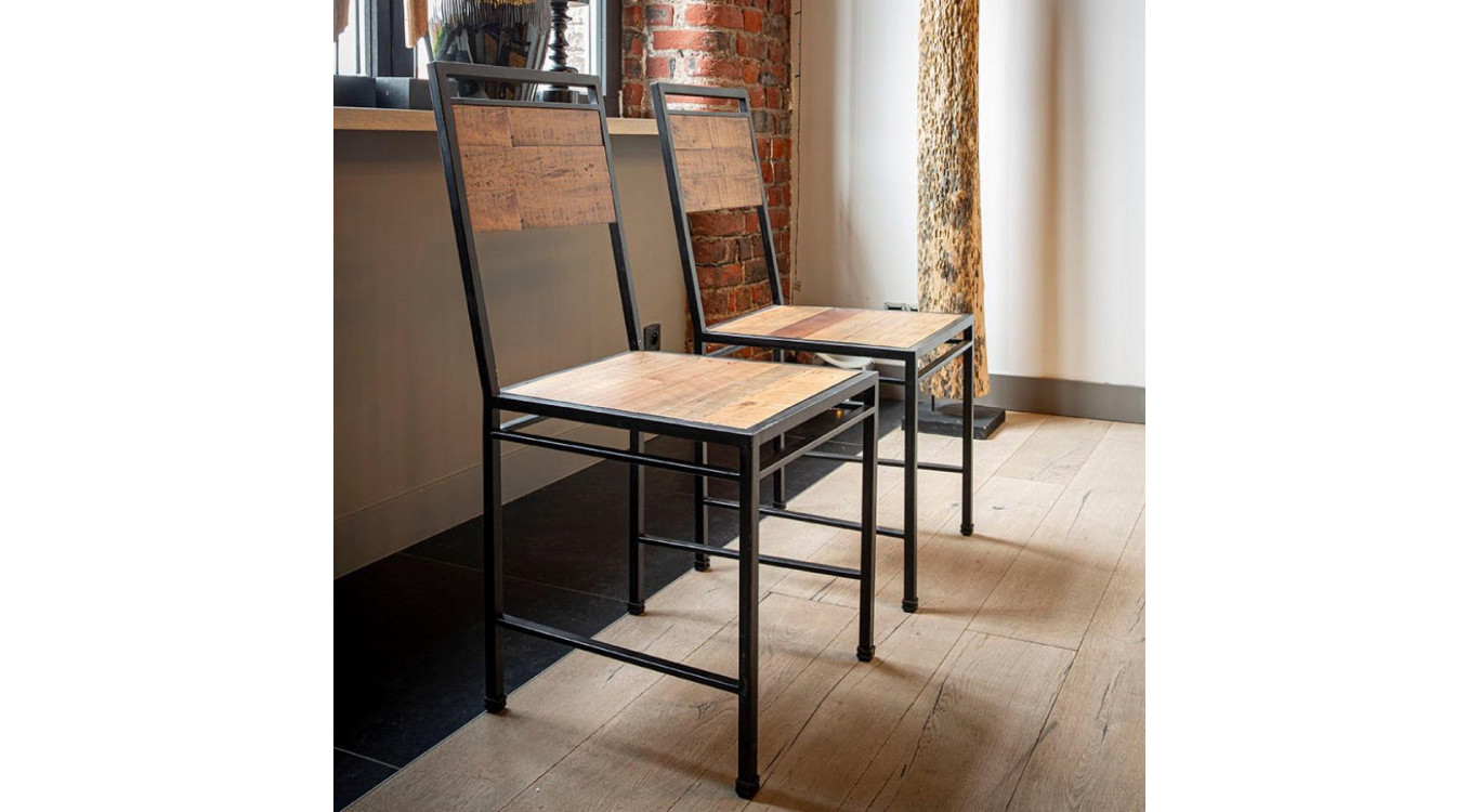 Chaise Métal Et Bois