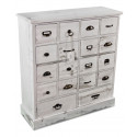 Grainetier Arcón 18 cajones Madera Cerámica Blanca 92x34.5x99cm