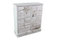 Kommode Grainetier 18 Schubladen Holz Weiß Nackt 92x34.5x99cm