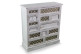 Meuble Semainier Chiffonnier Grainetier Bois Cerusé Blanc 13 Tiroirs Nu 87x32x96.5cm