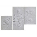 Tríptico de hormigón Relieve floral 62X90