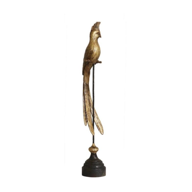 Statue Oiseau De Paradis Sur Socle En Fonte