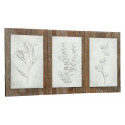 Triptyque de panneaux floraux