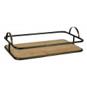 Vassoio in legno e metallo 45X27