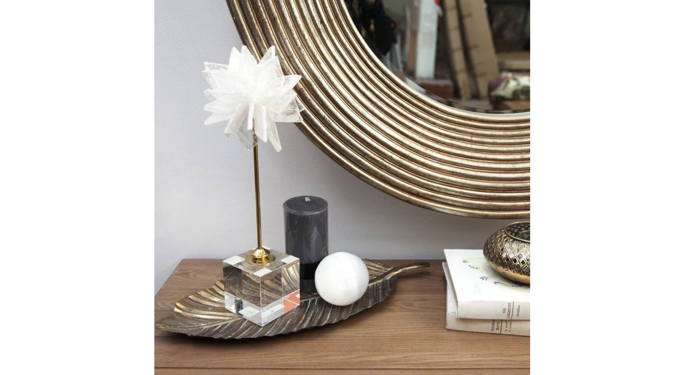 Vide-Poche Feuille En Métal Laitonné