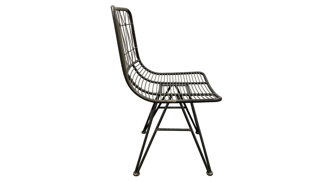 Lot De 2 Chaise Graphite Vieilli