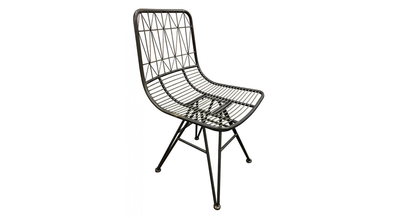 Lot De 2 Chaise Graphite Vieilli