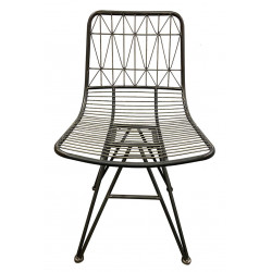 Set Of 2 Aged Graphite Chairs