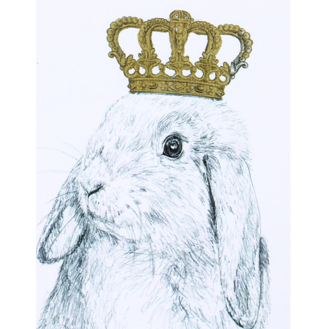 Picture Duo Rabbits Crowns