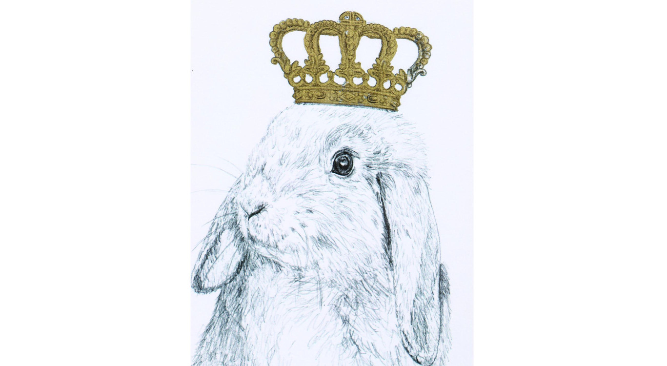 Picture Duo Rabbits Crowns