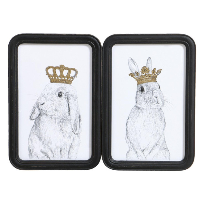 Picture Duo Rabbits Crowns