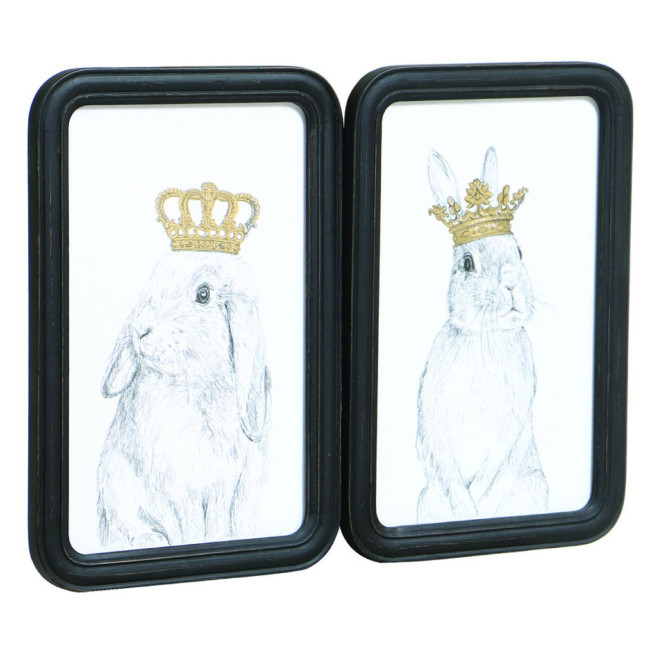 Picture Duo Rabbits Crowns