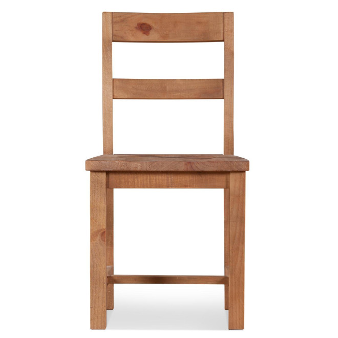 Lot de 2 Chaises Bois Marron 47.5x50x80cm