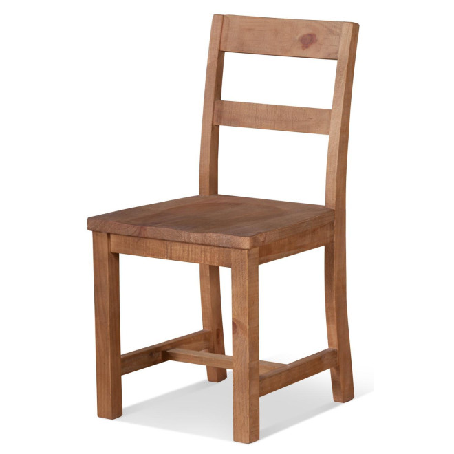 Lot de 2 Chaises Bois Marron 47.5x50x80cm