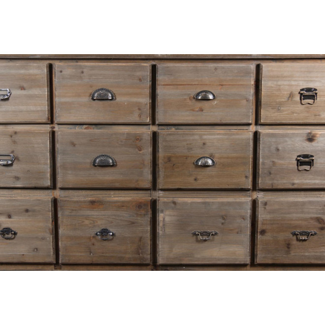 Wochenmöbel Chiffonnier Grainetier Holz 12 Schubladen 167x54x91cm