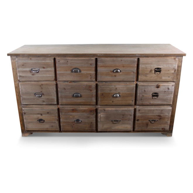 Wochenmöbel Chiffonnier Grainetier Holz 12 Schubladen 167x54x91cm