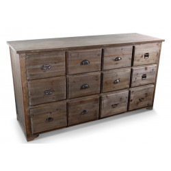 Wochenmöbel Chiffonnier Grainetier Holz 12 Schubladen 167x54x91cm