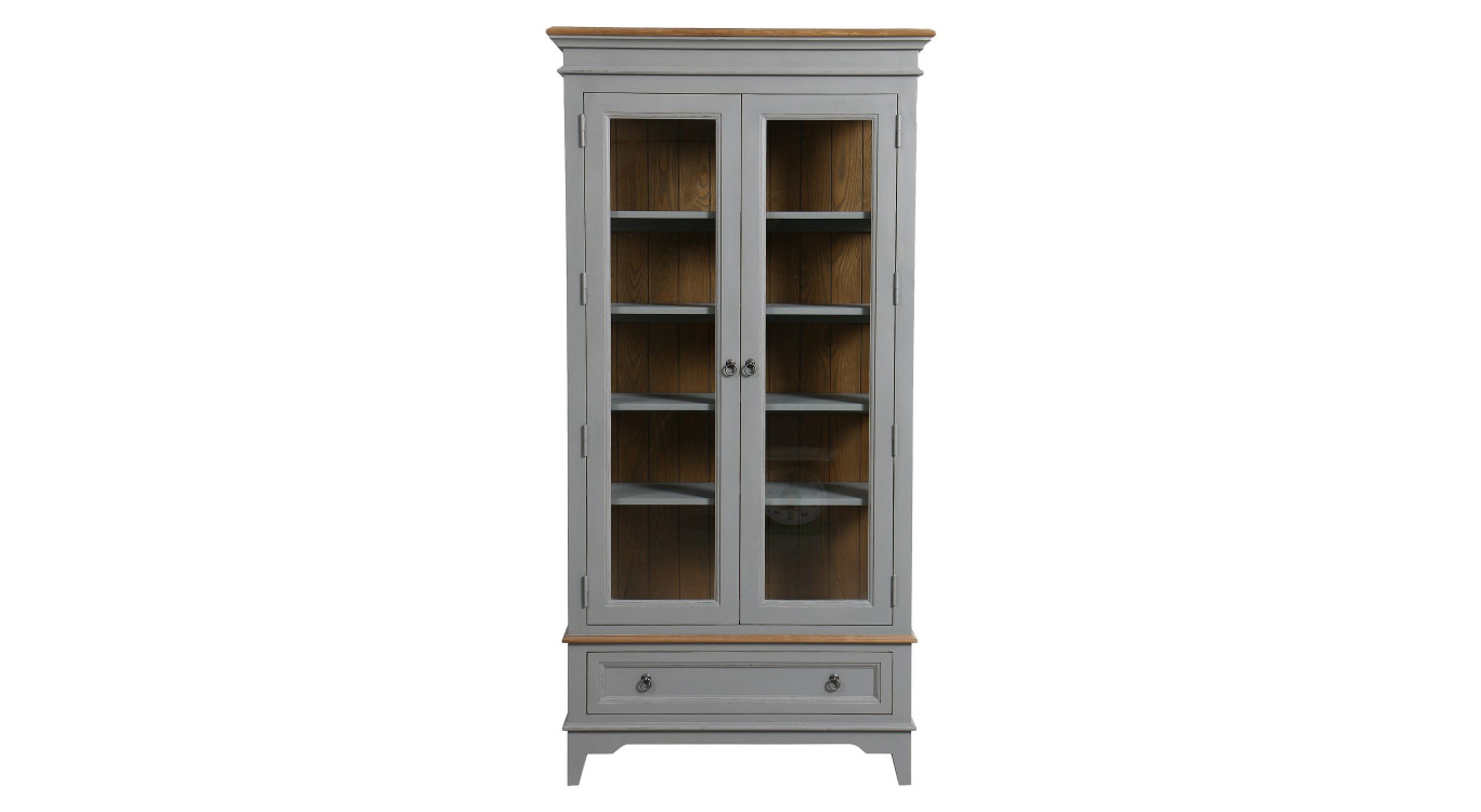 Vitrine 2 Türen 1 Schublade
