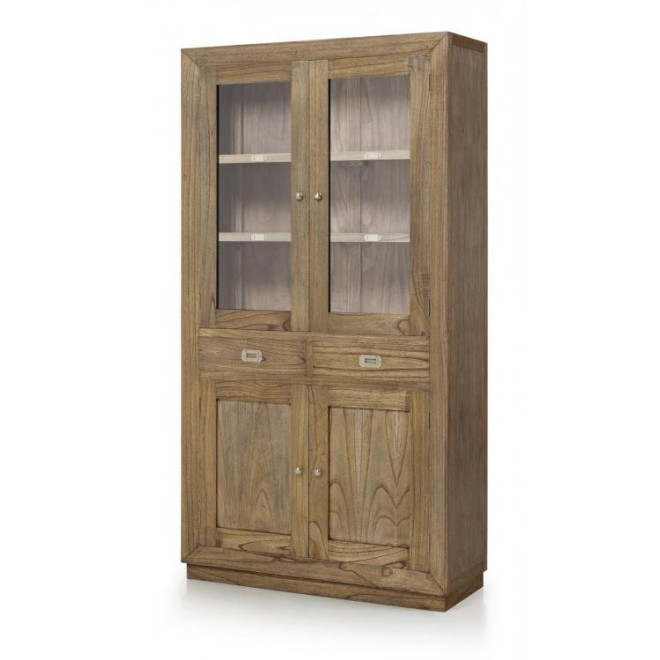 Cómoda 2 Cajones Madera Bronce Marrón 100x40x190cm