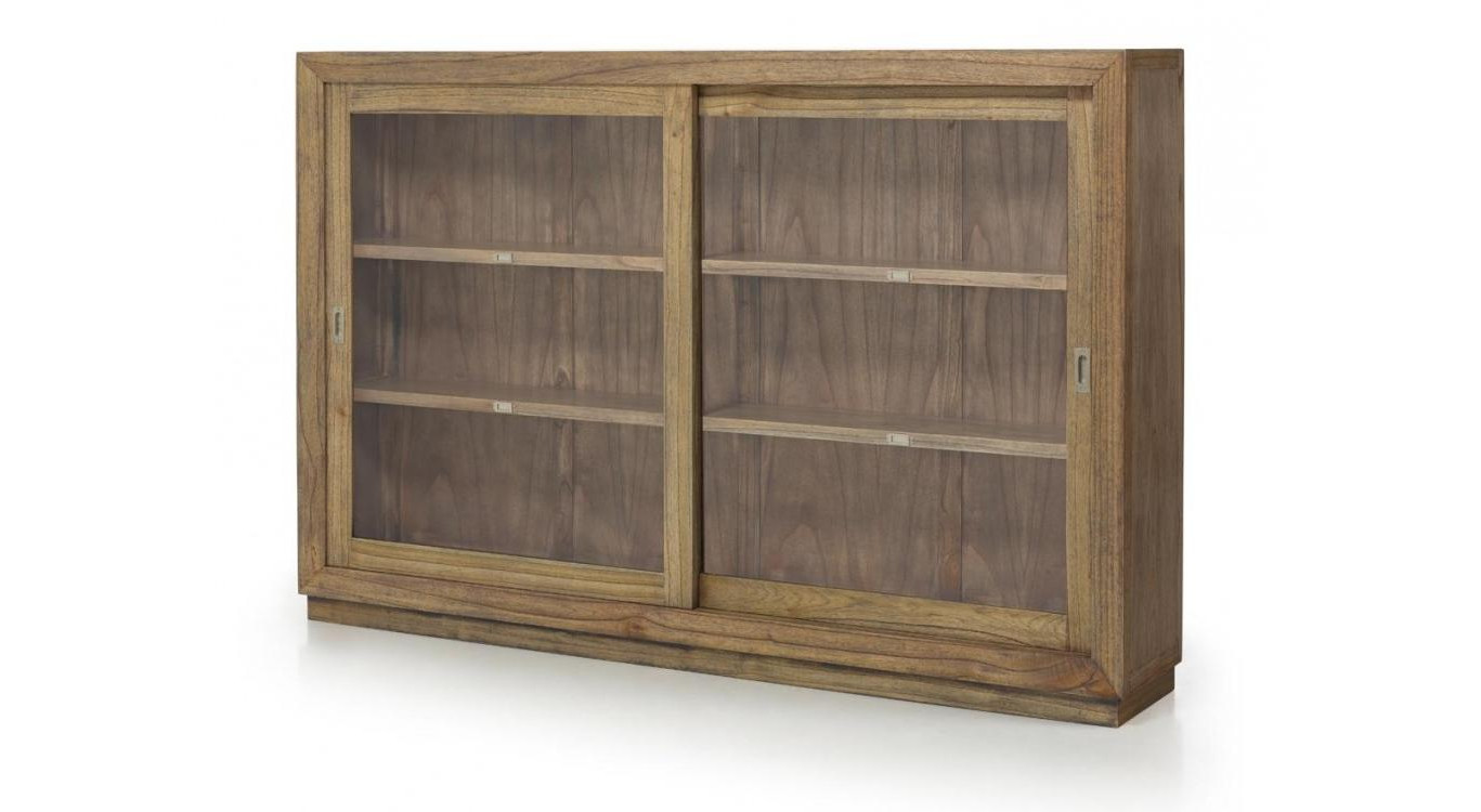 Geschirrschrank Holz Bronze Braun 200x40x132cm