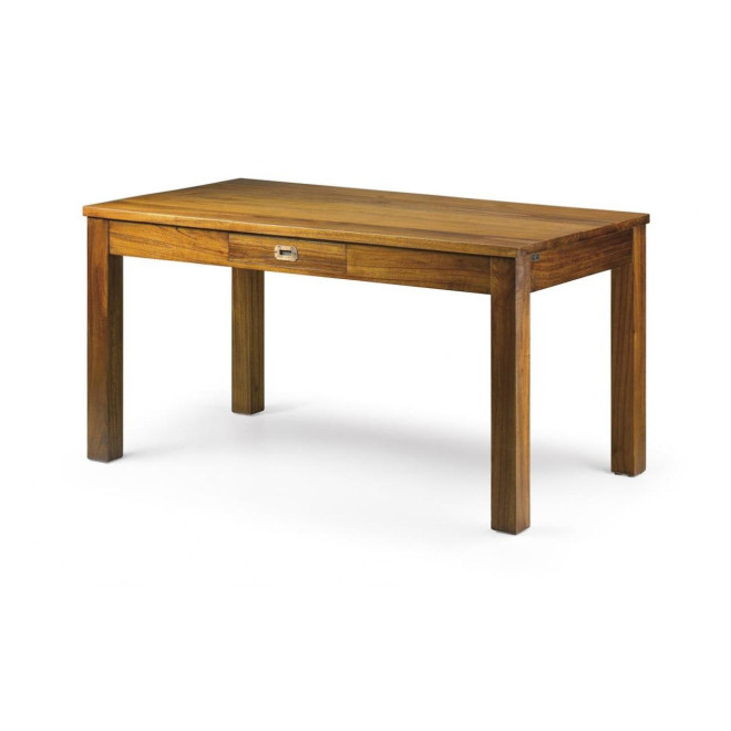 Esstisch mit 2 Schubladen Holz Bronze Braun 150x85x78cm